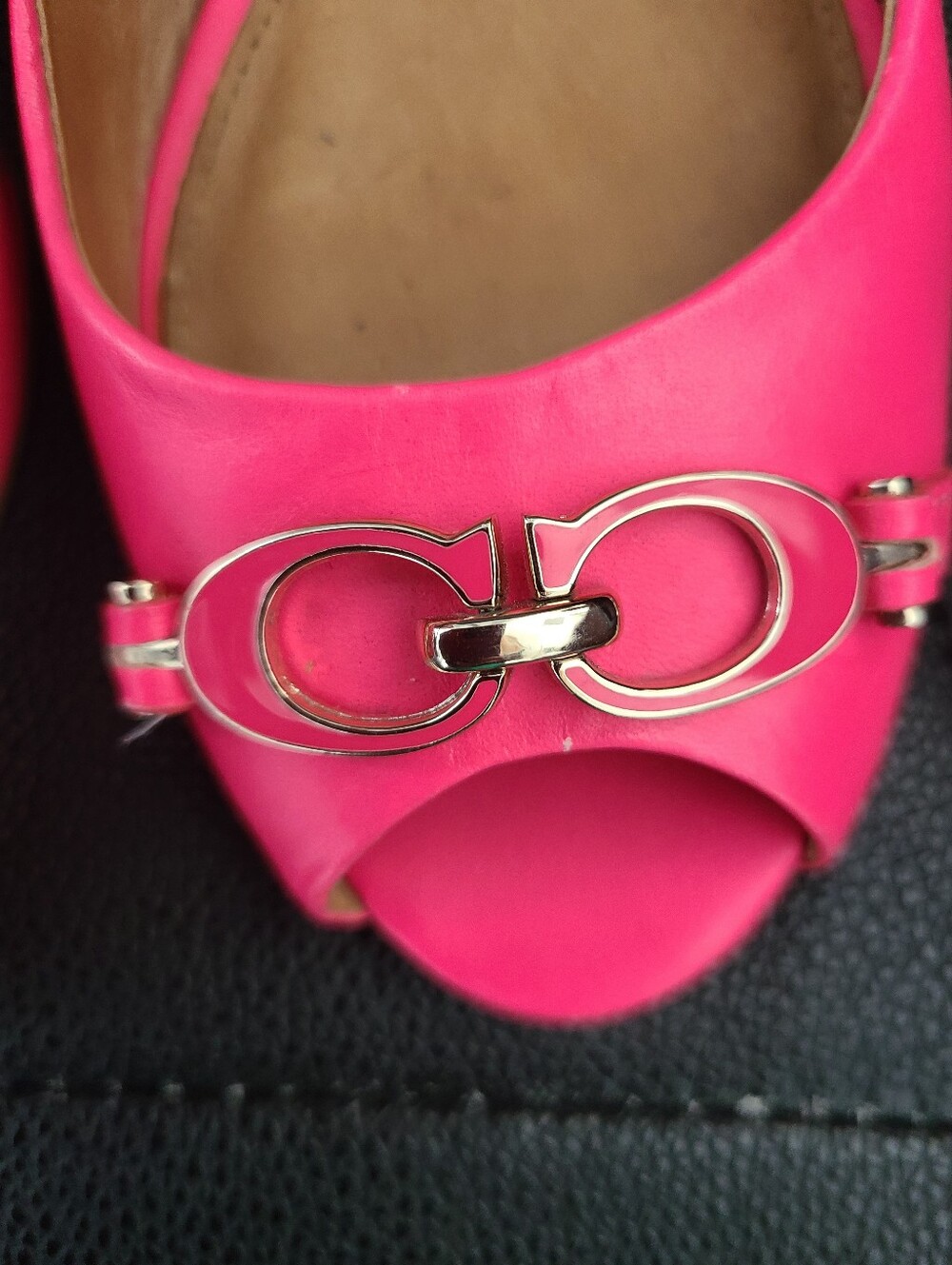 Coach Pink Wedge Shoes - Picture 5 of 6